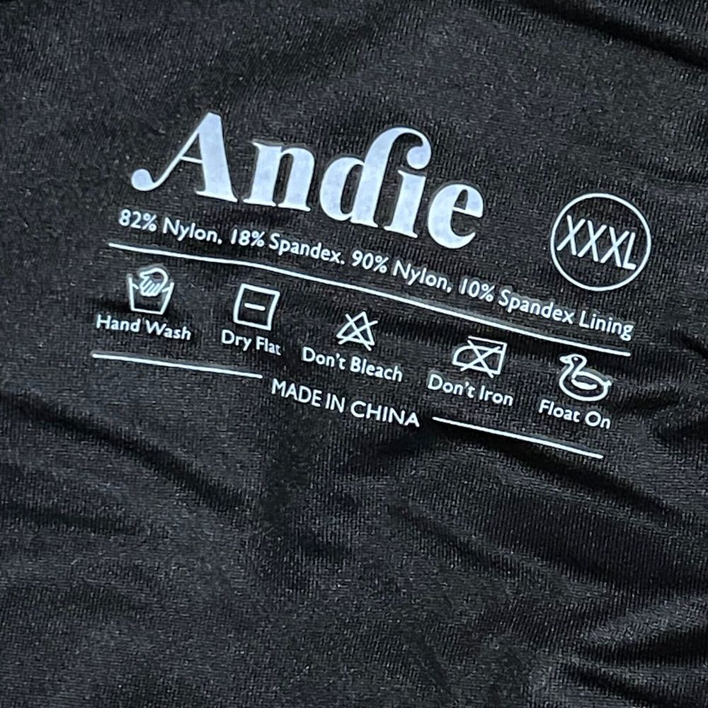 ANDIE Amalfi One Piece Swimsuit Size XXXL Black NWT Adjustable Strap Swim Beach - Picture 5 of 11
